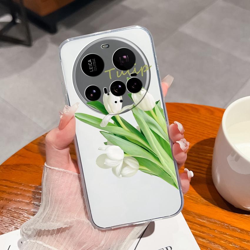 Husă Transparentă Pentru Telefon Pentru Xiaomi 15 Ultra 15T Mi 12 10 11 Modele Trandafir Romantic Silicon Moale Calitate Înaltă Anti Cădere Carcasă Protectoare Pentru Carcasă Xiaomi