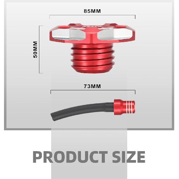 Dirt Bike Gas Cap,CNC Aluminum Motorcycle Gas Fuel Tank Cap for CRF110F CRF110 CRF 110 CRF 110F 2019-2025/CRF125F CRF 125F CRF125 CRF 125 2022-2025