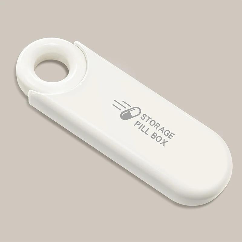 

Mini Portable Pill Box USB Drive - Medicine Storage Organizer for Morning Afternoon Evening Doses - Convenient Travel Size білий