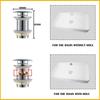 Wash Basin Pop-Up Drain Button Sink Stopper Drainer Siphon Waste Stopper Waste Pipe Drain Brushed Gold Bathroom Accessories
