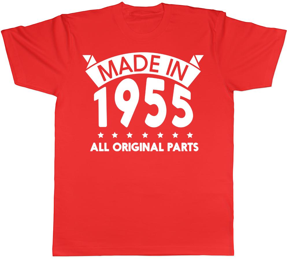 Made in 1955 All Original Parts Birthday Unisexs Short Sleeve TShirt S
