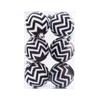 6pcs/box Round Black And White Christmas Tree Decoration Home Decor Party Holiday Hand-painted Balls