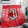 1pc AC Milan Print Flannel Blanket, High quality Comfortable for All Seasons, Home Decor, Warmth and Comfort, Perfect for Christmas Gifts05