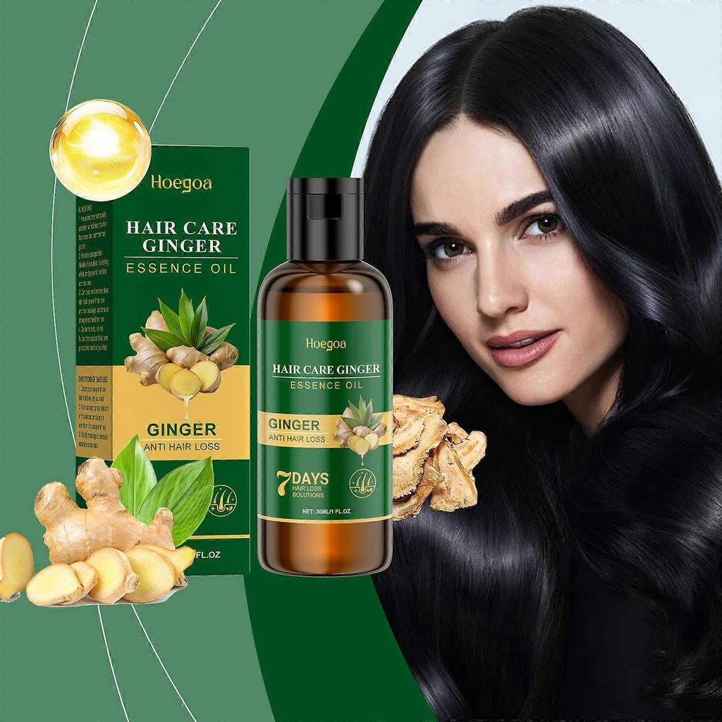 Hoegoa Ginger Hair Care Essential Oil - Gentle Herbal Ginger Formula To Nourish Hair, Making It Smooth And Beautiful