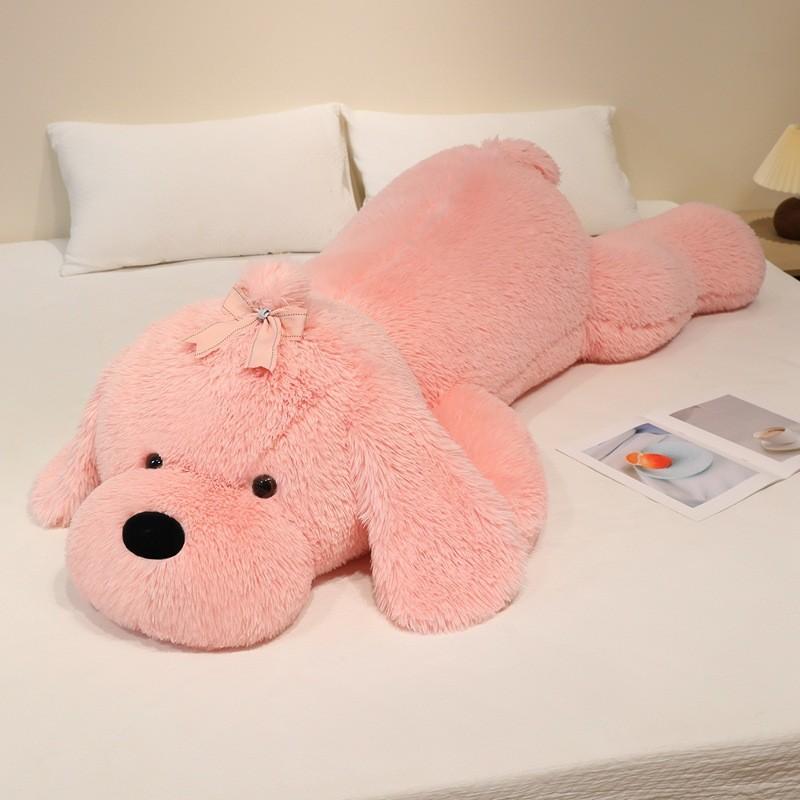 

Cute Pomeranian Plush Dog Pillow With Pp Cotton Filling For Girls And Kids 90cm розовый