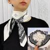 Classics Print 70*70cm Silk Square Scarf Women Fashion Soft Satin Hairband Neckerchief Tie Female Headband Foulard Bag Ribbon