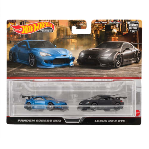 Mattel Hot Wheels Premium 2-Pack Pandem Subaru BRZ/Lexus RC F GT3 (Ages 3 and Up) HKF51