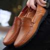2024 Spring New British Breathable PU Men's Business Casual Shoes, Korean Style Trendy Youth Shoes with Toe and Lazy Design.