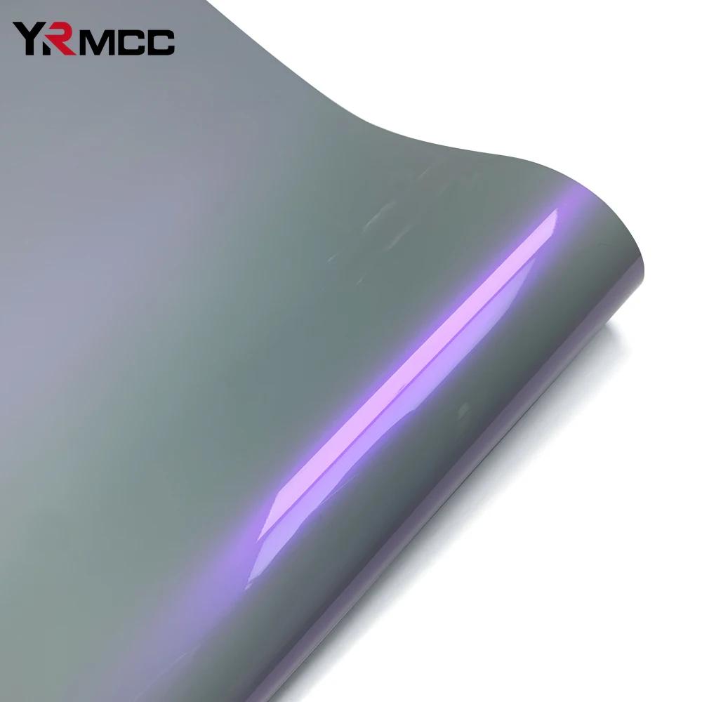 Automotive Packaging Film Gloss Dreamy Gray and Purple Vinyl Stickers Waterproof Scratch-resistant Exterior Interior Accessories