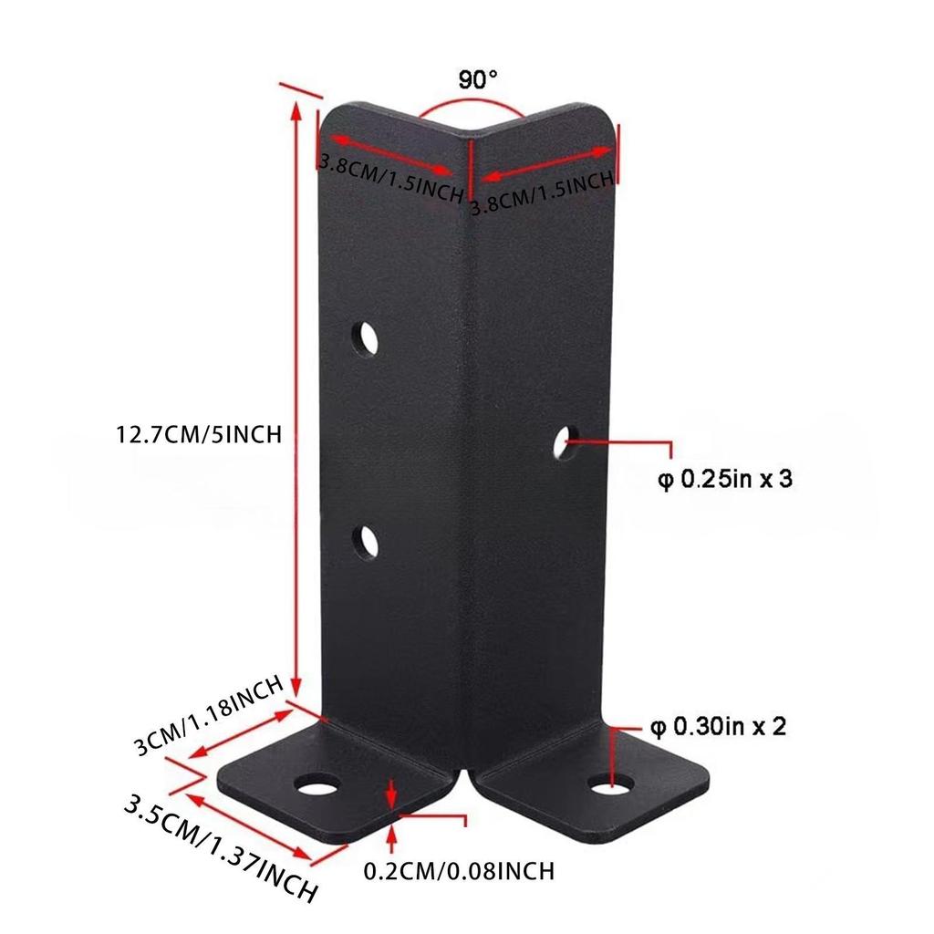 Deck Post Anchor Base Brackets Terrace Post Brackets Metal Support Base Brackets for Courtyard Yard Outdoor Post Holders Patio