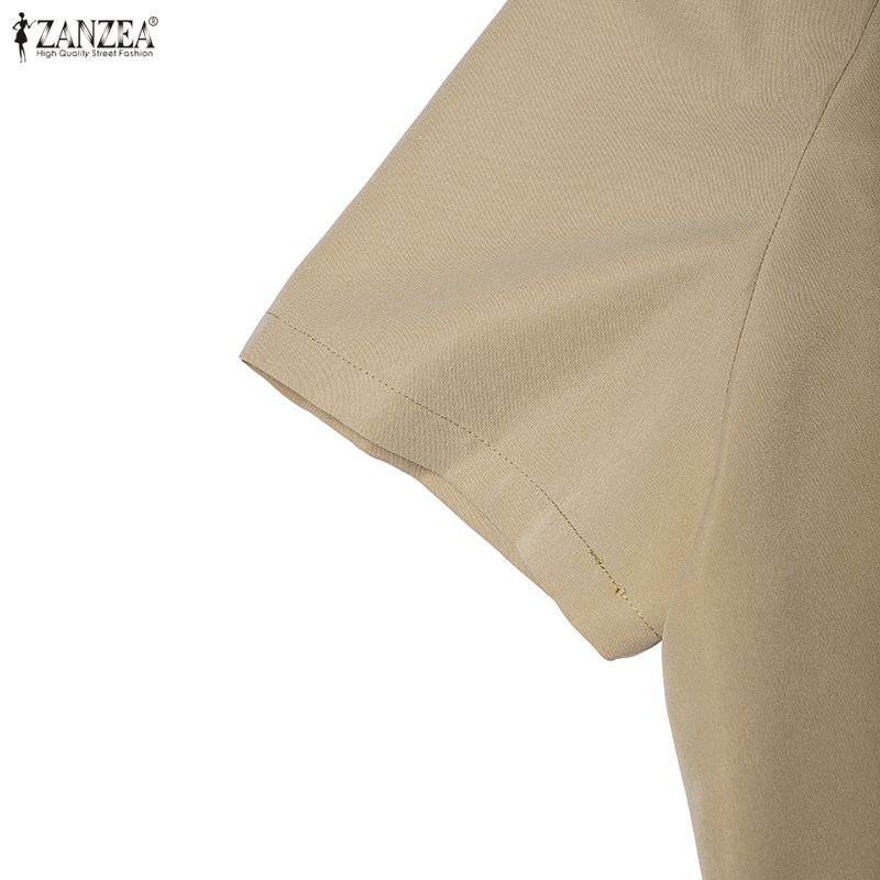 ZANZEA Women Short Sleeve Blouse and Long Skirts Summer Two Piece Suit Sets