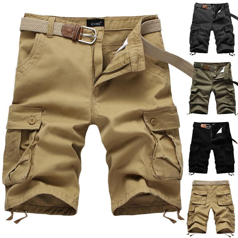 Durable Men's Combat Military Camo Cargo Shorts With Multiple Pockets For Summer
