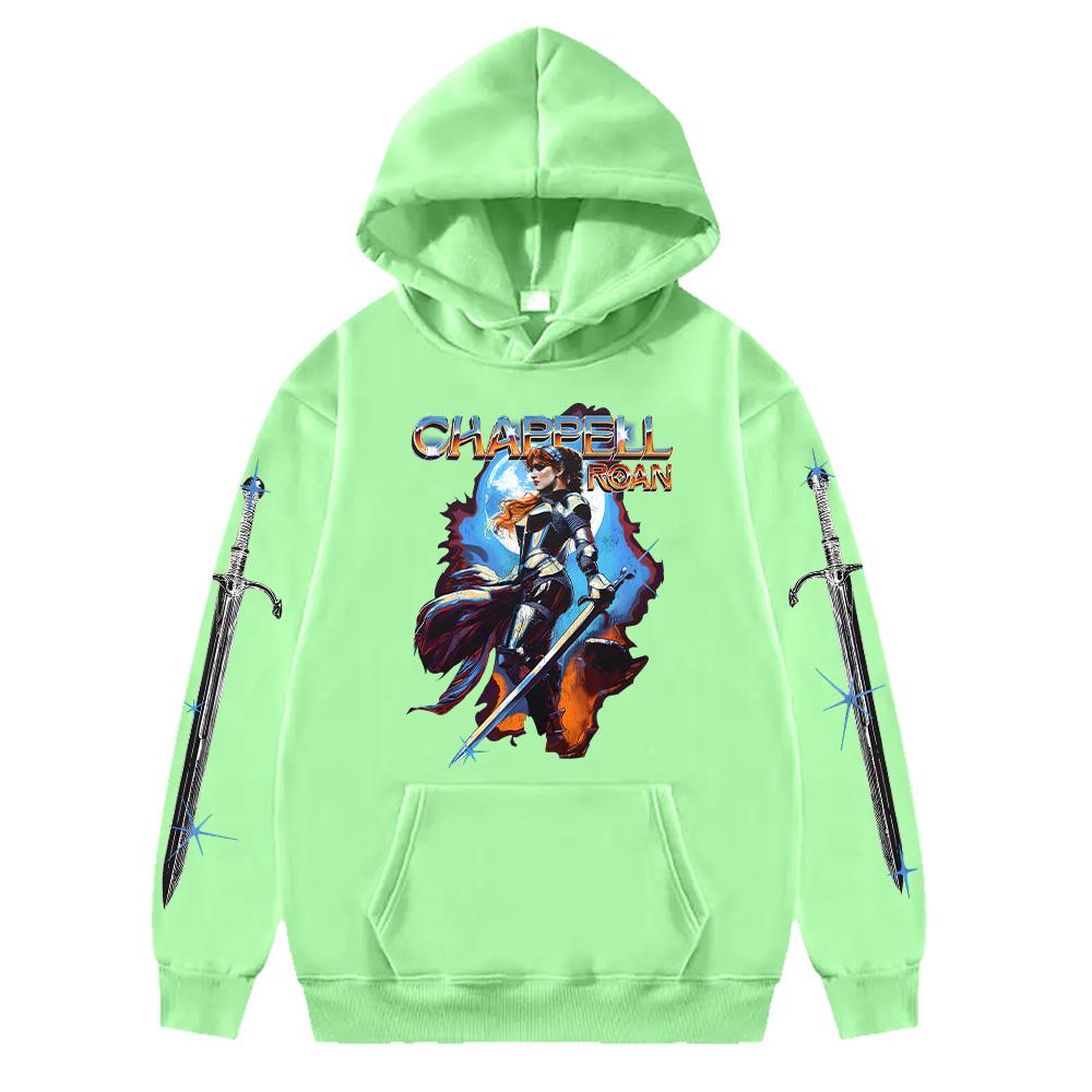 Felpe con Cappuccio Grafica Metal Rock di Chapel Roan Merchandising Caldo del Gioco di Chappell Roan Streetwear Donna Uomo Moda Harajuku Maglioni a Manica Lunga