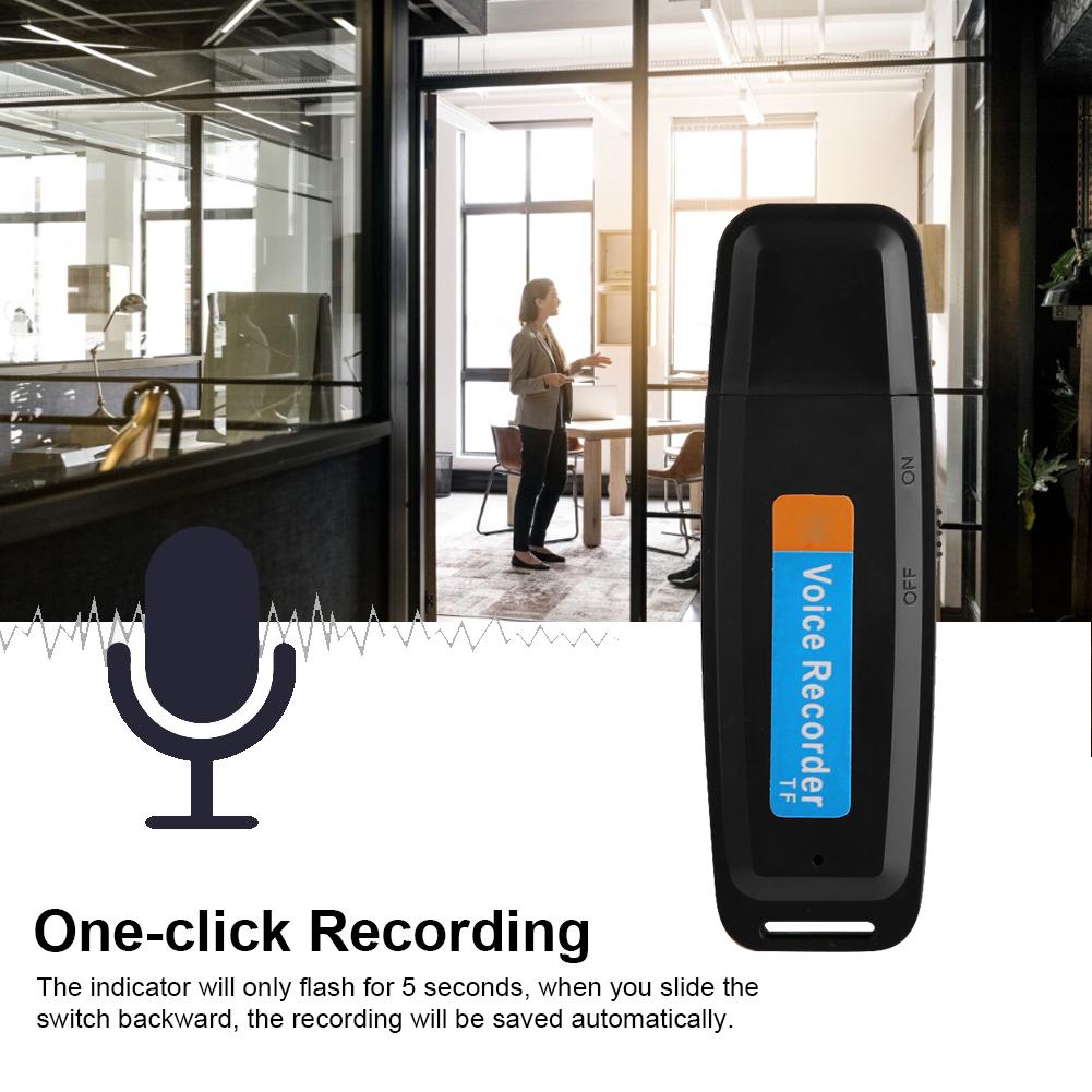 2G USB Disk Flash One Click Recording Voice Recorder for Meetings Lectures Interviews