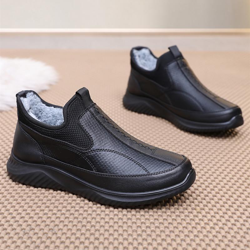 Herren Winter Wasserdicht Rutschfest Plüsch Baumwollschuhe für Ältere