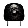 1pcs Smiley Face Printed Car Pillowcase Soft Comfortable Decorative Cushion Cover Auto Seat Headrest Washable Polyester Fabric