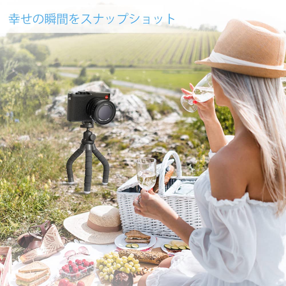 UBeesize Smartphone Smartphone Stand with Wireless Camera Tripod for iPhone and More Tripod, Remote, Portable, Flexible, Compact, & Android, GoPro,