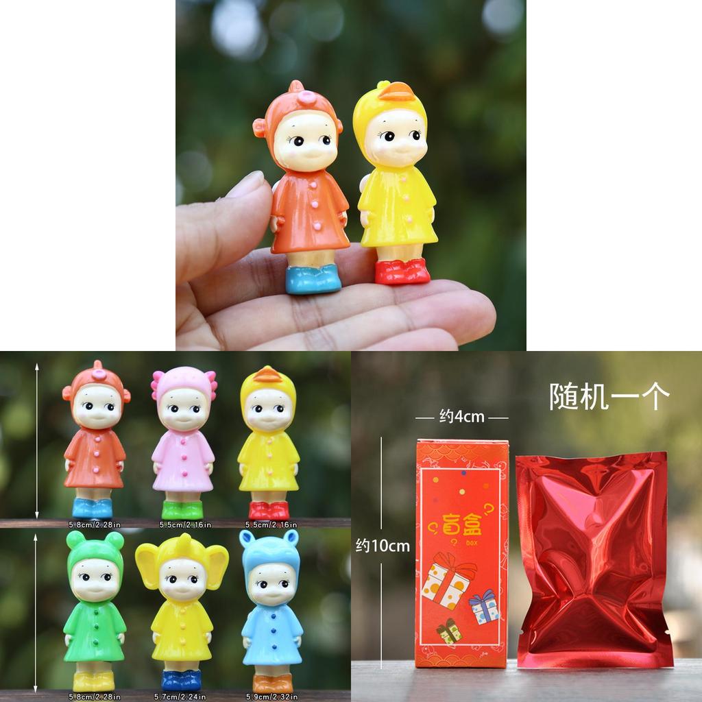 Resin Raincoat Doll Collectible Toy For Kids And Creative Decor