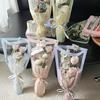 Sweet Heart Bouquet Floral Packaging - Transparent Fresh Flower Wrapper for Florists and Street Stalls