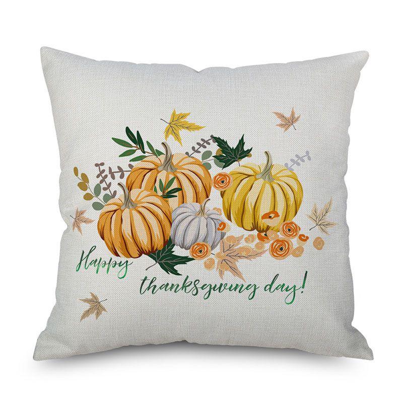 Pumpkin Thanksgiving Throw Pillow Cover Pillowcase Decorative Sofa Cover Cushion