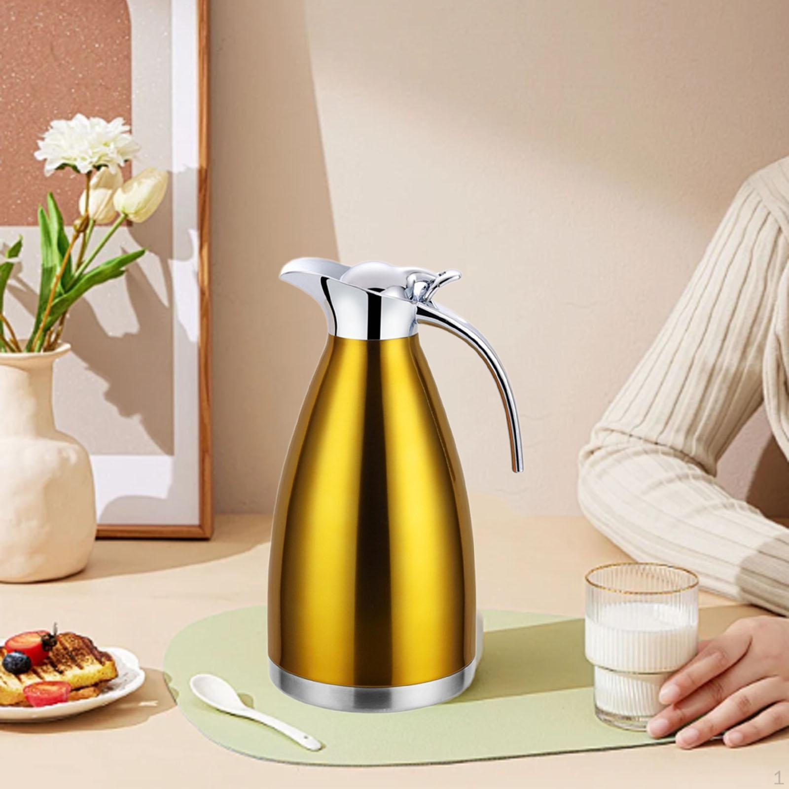 

Кувшин из нержавеющей стали для холодных напитков с крышкой, многоразовый чайник, кувшин, диспенсер для чая