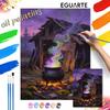Halloween Magic Pot Colorful Smoke Cabin Digital Oil Painting Coloring Painting Hand Painting Home Decoration