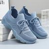 Plus Size Shoes for Women 36-41 Spring Autumn 2026 Women Mesh Breathable Comfortable Non-slip Platform Wedges Flats Sneakers