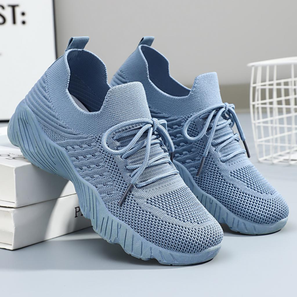 Plus Size Shoes for Women 36-41 Spring Autumn 2026 Women Mesh Breathable Comfortable Non-slip Platform Wedges Flats Sneakers