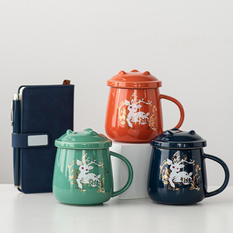 Creative Business Office Cup Gift Set Corporate Events Practical Gifts Ceramic Cup Mug Souvenir