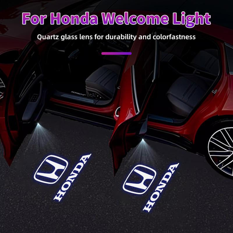 Car Door Welcome Light Luxury LED Welcome Lamps Interior Accessories For Honda Civic Accord CRV Fit Jazz Transalp CBR Cb500x XI6