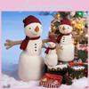 Teddy Fur Snowman Plush Toy For Christmas Party Decorations And Gifts