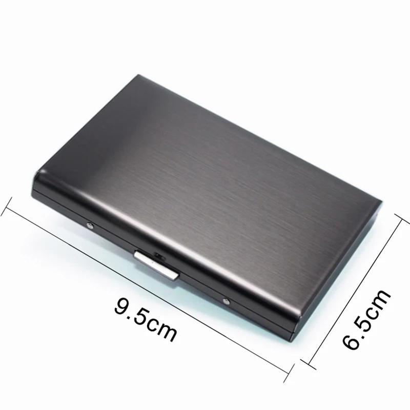 Rfid Business Credit Card Holder Men Women Minimalist Wallet Aluminium Bank Cardholder Case with Money Clip Designer Porte Carte