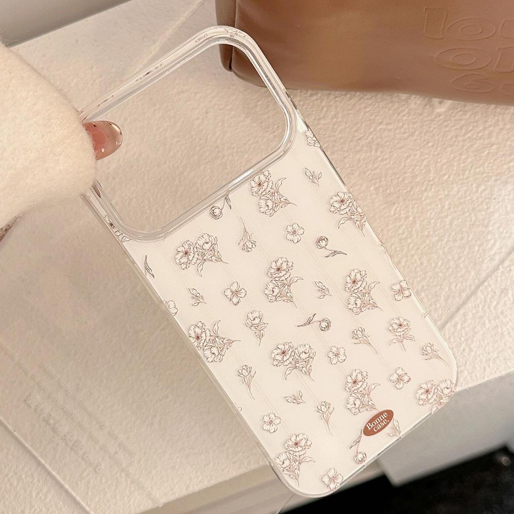 Artistic White Floral Phone Case for iPhone 16, iPhone 17, and iPhone 17 Pro Max