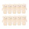 EXCEART Mini Bear Plush Small Bears 10pcs Mini Animal Decorations Bear Hanging Ornament Keychain for Kids Small Cloth Cute Handmade Beige