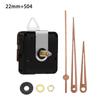 Silent DIY Cross-Border Long Shaft Clock Movement with Walnut Wood Hands - 4 Styles Available