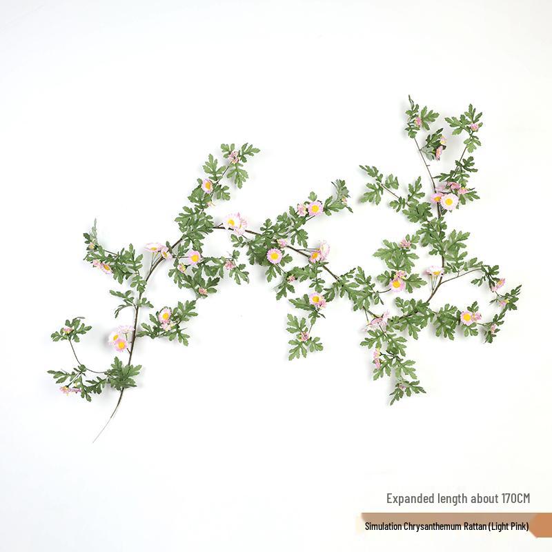 Artificial Rose Vine for Air Conditioning Pipe and Staircase Decoration