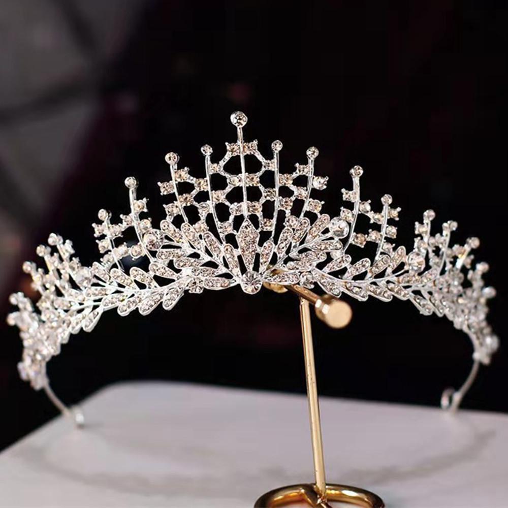 DIEZI Elegant Luxury Girls Crystal Bridal Tiara Crown Birthday Party New Fashion Bride Queen Headbands Hair Jewelry Accessories