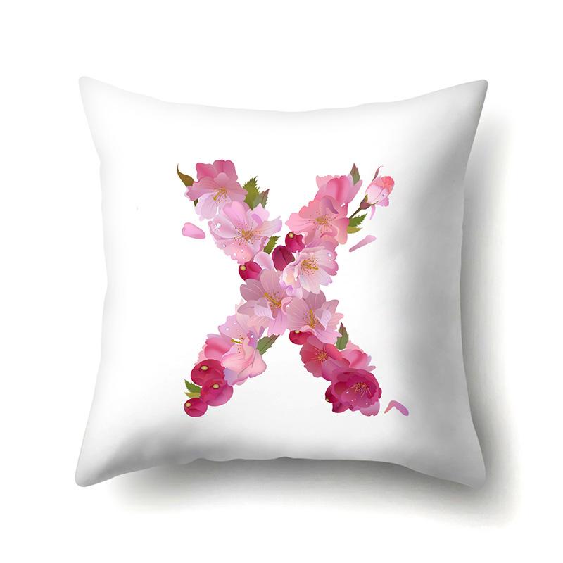 Polyester Kissenbezug Heim Auto Dekoration Druck Kissenbezug 26 Englische Buchstaben Kissenbezug