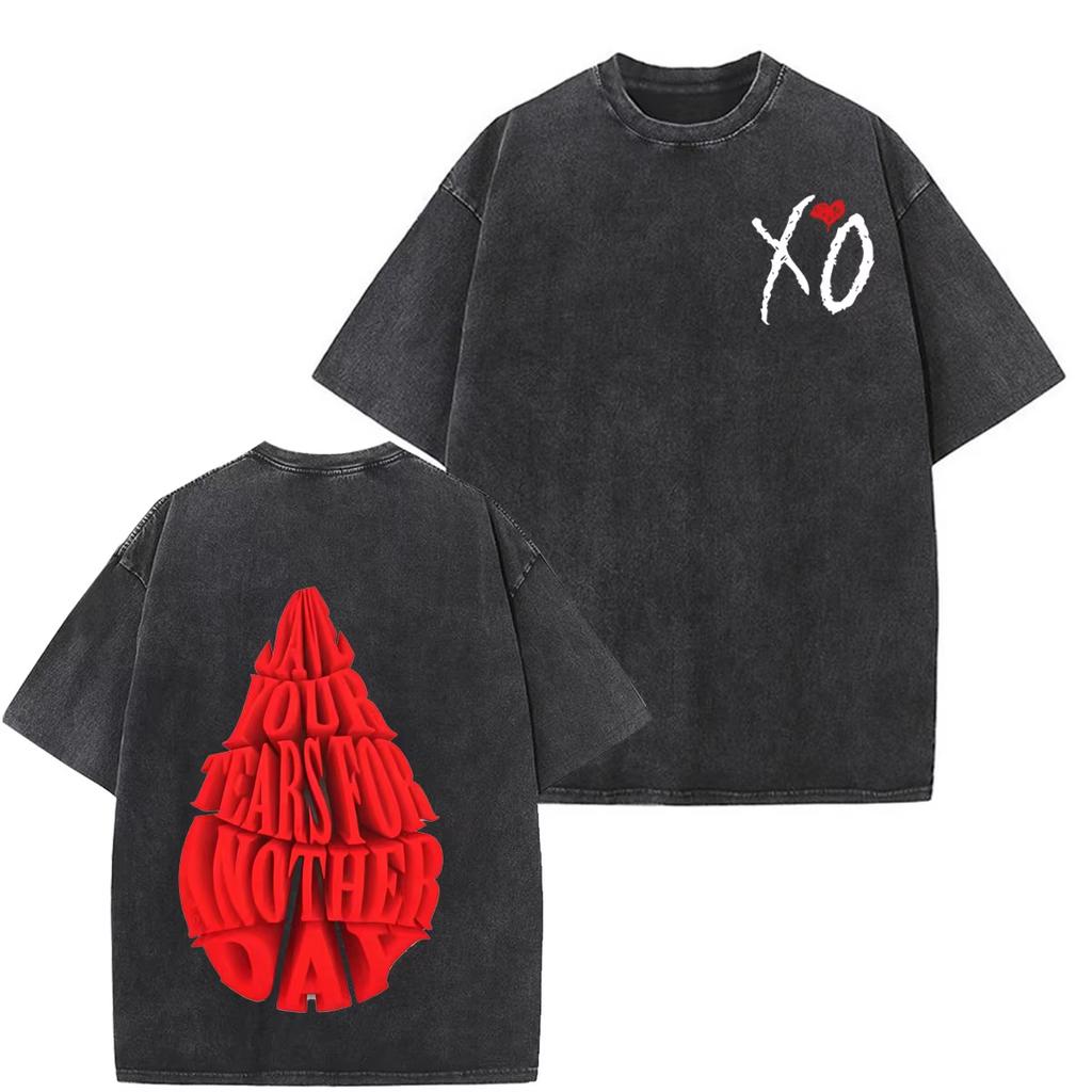 Summer Hot Sale The Weeknd After Hours Til Dawn Tour 2026 Merch Vintage Washed T-shirt Men WomenHarajuku Hip Hop Punk Oversized Tshirt