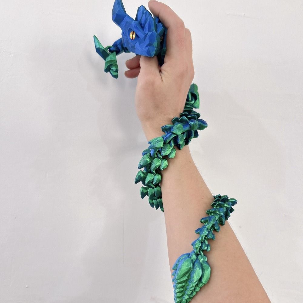 Glow In The Dark 3D Printed Horned Dragon Simulation Dragon Ornament Dragon Figurine  Home Decor