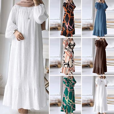 Women Muslim Long Dress Dubai Cardigan Robe Maxi Dress