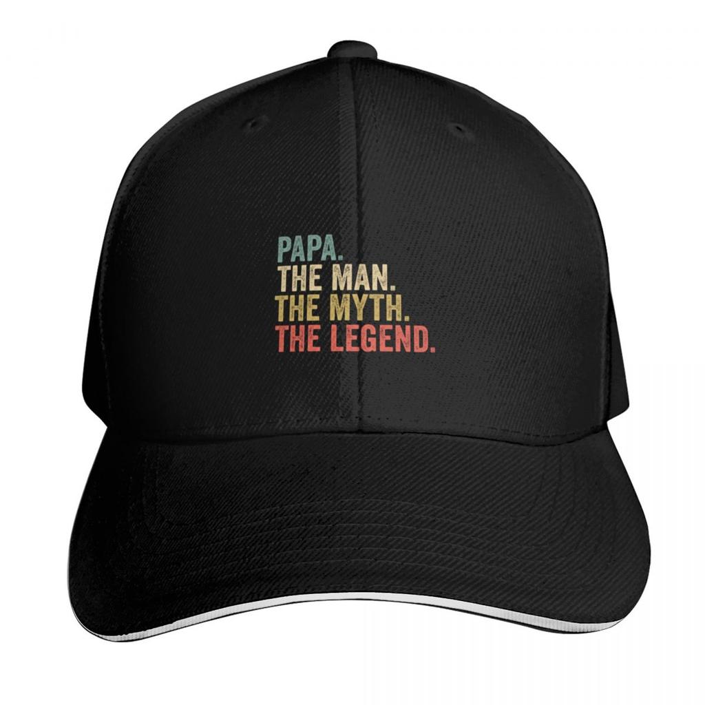 Papa the Unisex the Myth the Legend Retro Fathers Day Baseball Cap Beach Hats On Offer Cute Sunscreen Unisex Womens