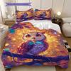 Owl Pattern Bedding Quilt Set Quilt Cover Pillowcase Home Decoration Birthday Gift (1 * duvet cover + 2 * pillowcase, without core)