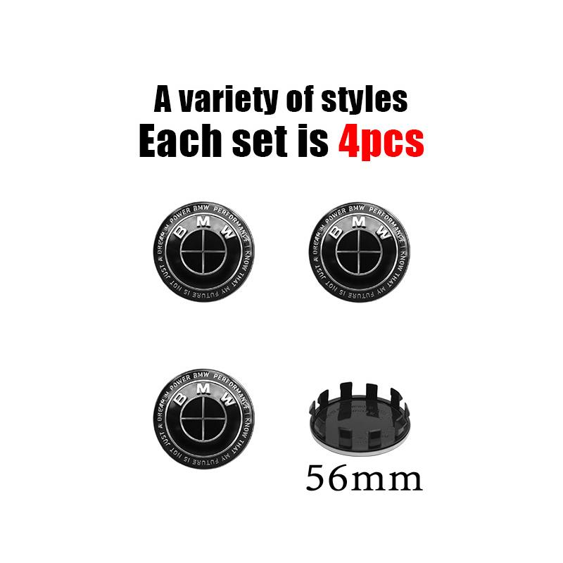 4Pcs 56/68mm Car Wheel Center Hub Cap Auto Accessories For BMW M Performance E90 E36 E39 E46 E60 F10 F30 G20 G21 G30 F15 X5 G11