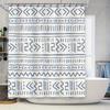 Modern Blue White Bath Shower Curtain Waterproof Fabric Decorative Bathroom Hanging Shower Curtains for Home Decoration 180x245c