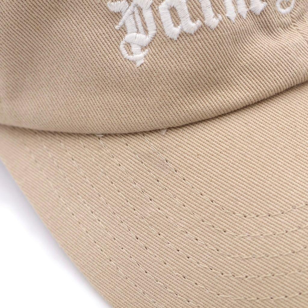 Used Palm Angels Logo Embroidery Cotton Cap PMLB003C99FAB001 Beige