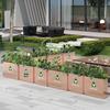 Modern Outdoor Rectangular Metal Planter
