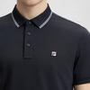 Fila Letnia koszulka polo z blokami kolorów i paskami, oddychająca, wszechstronna, gładka, biznesowa, z krótkim rękawem, męska, koszulki polo, Legendarny-Niebieski F11M431105FNV