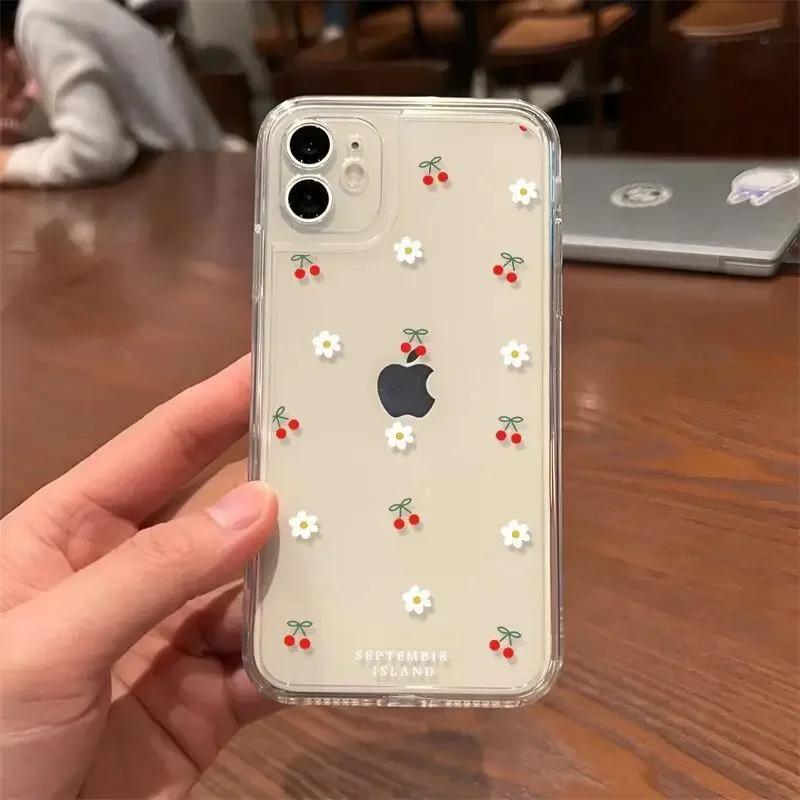 Cute Heart Daisy Clear Case for Samusng Galaxy S25 S24 Ultra S22 S23 S21 Plus FE S25Ultra 5G A55 A15 A16 A54 A35 A53 Soft Cover