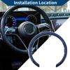 X AUTOHAUX Universal Car Steering Wheel PU Synthetic Easy Blue Peach 1 Piece Cover, Leather, Durable, Heat-Resistant, 38cm, Installation, Texture,